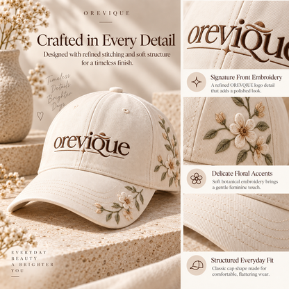 OREVIQUE® Wildflower Embroidered Baseball Cap – Feminine Floral Everyday Hat