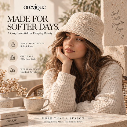 OREVIQUE® Teddy Soft Bucket Hat – Cozy Plush Everyday Hat